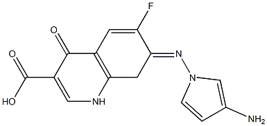 4-Oxo-6-fluoro-7-(3-aminopyrrolizino)-1,4-dihydroquinoline-3-carboxylic acid