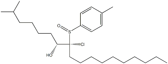 (7R,8R)-8-Chloro-8-(p-tolylsulfinyl)-2-methyloctadecan-7-ol 结构式
