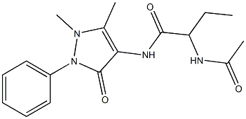 2-Acetylamino-N-antipyrinylbutyramide,,结构式