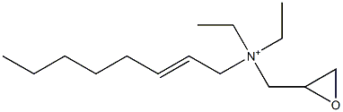 N,N-Diethyl-N-(2-octenyl)-2-oxiranemethanaminium Struktur