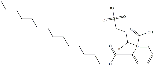 Phthalic acid 1-tetradecyl 2-(1-potassiosulfopropyl) ester Struktur