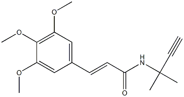 N-(1,1-Dimethyl-2-propynyl)-3,4,5-trimethoxycinnamamide 结构式
