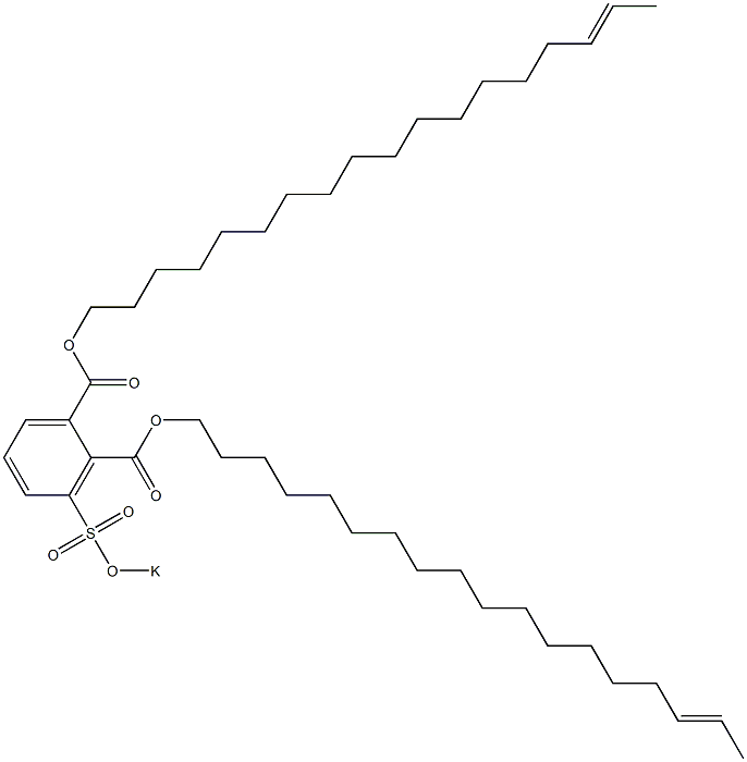 3-(Potassiosulfo)phthalic acid di(16-octadecenyl) ester Structure