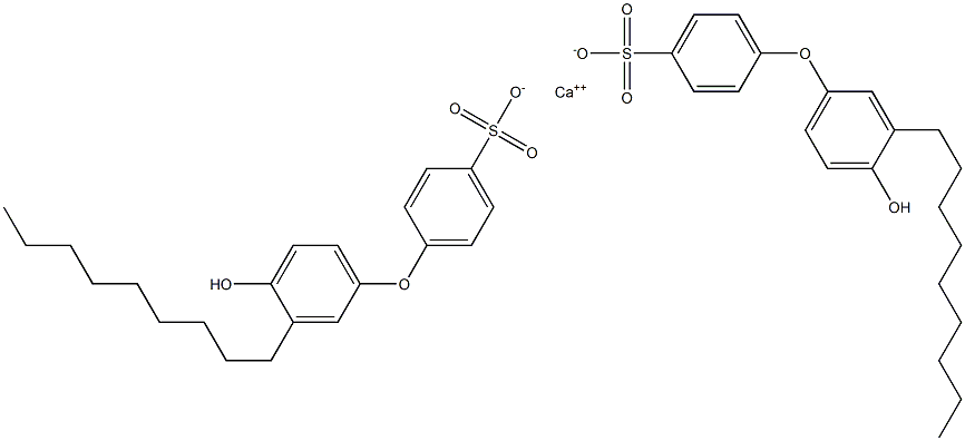 ビス(4'-ヒドロキシ-3-ノニル[オキシビスベンゼン]-4-スルホン酸)カルシウム 化学構造式
