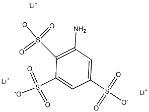 6-Amino-1,2,4-benzenetrisulfonic acid trilithium salt Structure