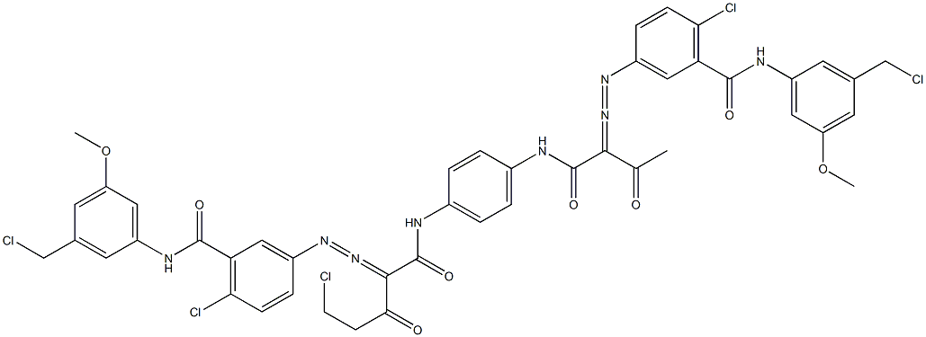 3,3'-[2-(Chloromethyl)-1,4-phenylenebis[iminocarbonyl(acetylmethylene)azo]]bis[N-[3-(chloromethyl)-5-methoxyphenyl]-6-chlorobenzamide]