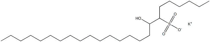 8-Hydroxytetracosane-7-sulfonic acid potassium salt Struktur