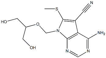 4-Amino-6-methylthio-7-(2-hydroxy-1-hydroxymethylethoxymethyl)-7H-pyrrolo[2,3-d]pyrimidine-5-carbonitrile