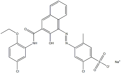 2-Chloro-5-methyl-4-[[3-[[(3-chloro-6-ethoxyphenyl)amino]carbonyl]-2-hydroxy-1-naphtyl]azo]benzenesulfonic acid sodium salt