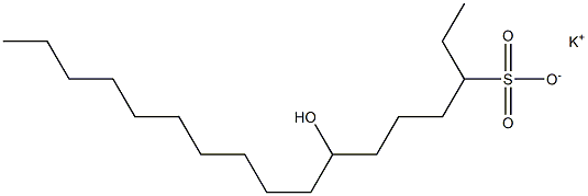 7-Hydroxyheptadecane-3-sulfonic acid potassium salt Struktur