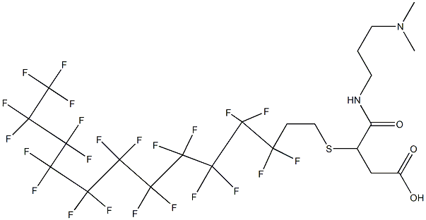 3-[[3-(Dimethylamino)propyl]carbamoyl]-3-[(3,3,4,4,5,5,6,6,7,7,8,8,9,9,10,10,11,11,12,12,13,13,13-tricosafluorotridecyl)thio]propionic acid 结构式