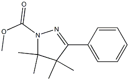 4,5-ジヒドロ-4,4,5,5-テトラメチル-3-フェニル-1H-ピラゾール-1-カルボン酸メチル 化学構造式