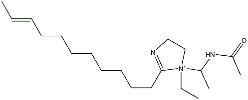 1-[1-(Acetylamino)ethyl]-1-ethyl-2-(9-undecenyl)-2-imidazoline-1-ium Structure