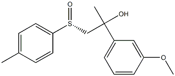 (R)-1-Methyl-1-(3-methoxyphenyl)-2-(4-methylphenylsulfinyl)ethanol Structure