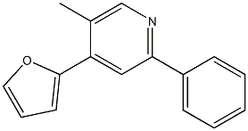 2-Phenyl-4-(2-furanyl)-5-methylpyridine Structure