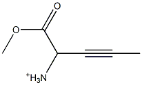 1-Methoxycarbonyl-2-butyn-1-aminium Struktur