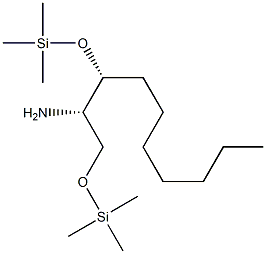 (2S,3R)-1,3-ビス(トリメチルシリルオキシ)-2-デカンアミン 化学構造式