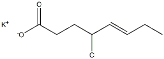 4-クロロ-5-オクテン酸カリウム 化学構造式