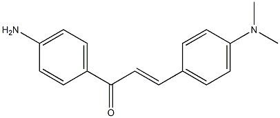 (E)-4'-アミノ-α-(4-ジメチルアミノベンジリデン)アセトフェノン 化学構造式