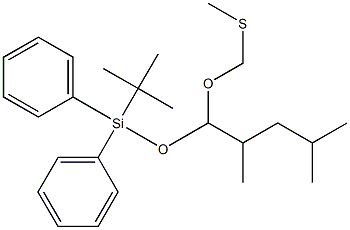 (2R,4R)-2,4-ジメチル-1-メチルチオメトキシ-5-(tert-ブチルジフェニルシロキシ)ペンタン 化学構造式