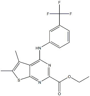 5,6-Dimethyl-4-[3-(trifluoromethyl)phenylamino]thieno[2,3-d]pyrimidine-2-carboxylic acid ethyl ester