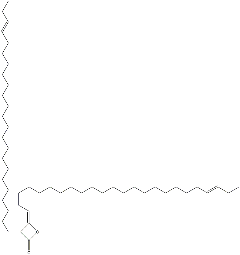 3-(20-Tricosenyl)-4-(21-tetracosen-1-ylidene)oxetan-2-one 结构式