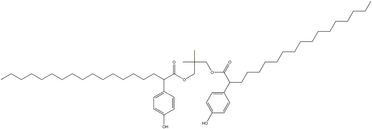 Bis[2-(4-hydroxyphenyl)stearic acid]2,2-dimethylpropane-1,3-diyl ester Struktur