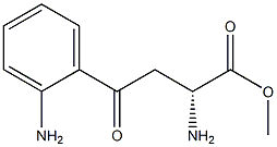 (R)-2-アミノ-3-アントラニロイルプロパン酸メチル 化学構造式