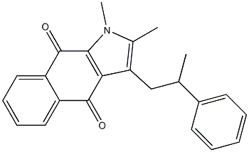 3-(2-Phenylpropyl)-1,2-dimethyl-1H-benz[f]indole-4,9-dione|