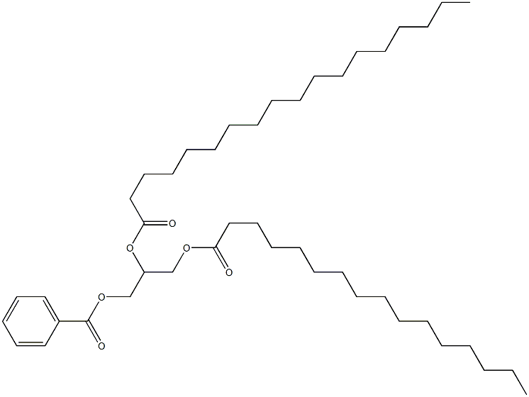 Glycerin 1-palmitate 2-stearate 3-benzoate Structure