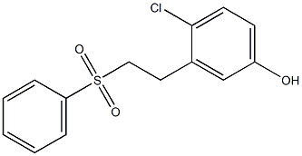 4-Chloro-3-(2-phenylsulfonylethyl)phenol,,结构式
