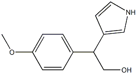 2-(1H-ピロール-3-イル)-2-(4-メトキシフェニル)エタノール 化学構造式