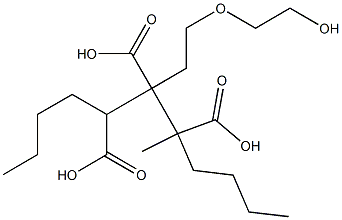 ブタン-1,2,3-トリカルボン酸2-[2-(2-ヒドロキシエトキシ)エチル]1,3-ジブチル 化学構造式
