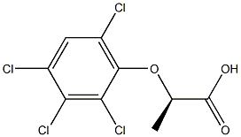 [R,(+)]-2-(2,3,4,6-Tetrachlorophenoxy)propionic acid 结构式