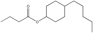 ブタン酸4-ペンチルシクロヘキシル 化学構造式