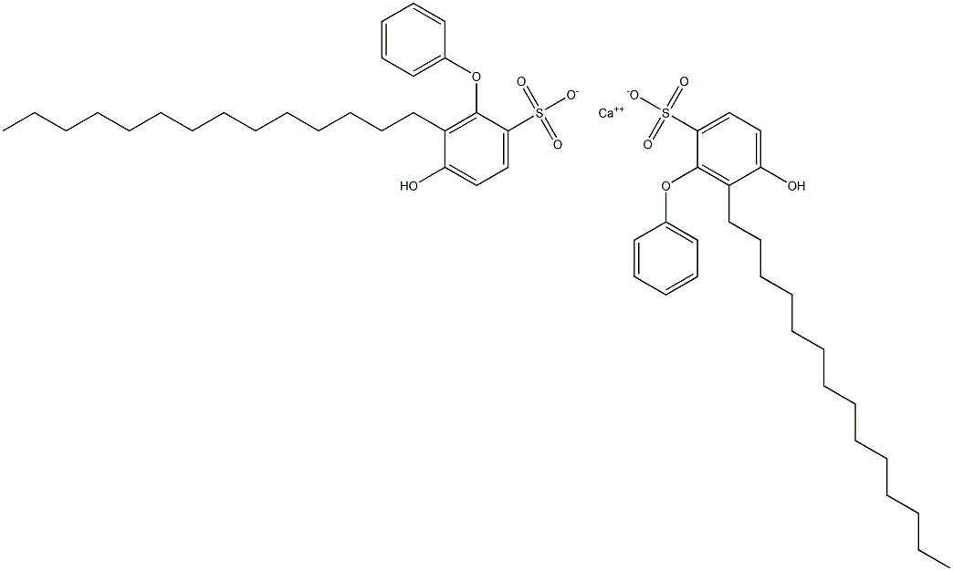 Bis(5-hydroxy-6-tetradecyl[oxybisbenzene]-2-sulfonic acid)calcium salt,,结构式