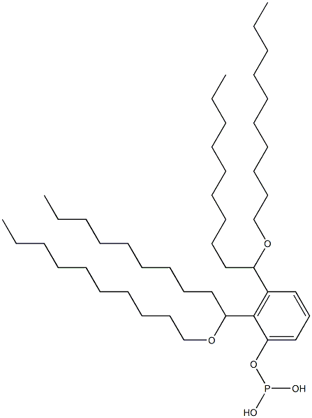 Phosphorous acid bis[1-(decyloxy)decyl]phenyl ester Struktur