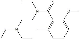 N-Ethyl-N-[2-(diethylamino)ethyl]-6-methyl-2-methoxybenzamide Struktur