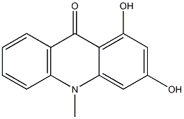 1,3-Dihydroxy-10-methylacridin-9(10H)-one Struktur