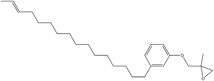 3-(14-ヘキサデセニル)フェニル2-メチルグリシジルエーテル 化学構造式