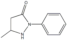 2-フェニル-5-メチルピラゾリジン-3-オン 化学構造式