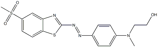 2-[p-[N-Methyl-N-(2-hydroxyethyl)amino]phenylazo]-5-methylsulfonylbenzothiazole,,结构式