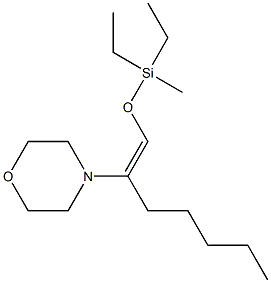 1-モルホリノ-1-[[ジエチル(メチル)シリル]オキシメチレン]ヘキサン 化学構造式