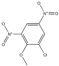 2-クロロ-4,6-ジニトロアニソール 化学構造式