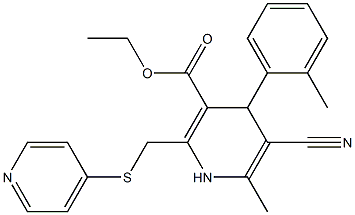 5-Cyano-1,4-dihydro-6-methyl-2-[(4-pyridinylthio)methyl]-4-(2-methylphenyl)pyridine-3-carboxylic acid ethyl ester