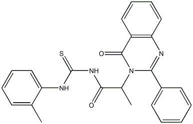 1-[2-(4-Oxo-2-phenyl-3,4-dihydroquinazolin-3-yl)propionyl]-3-(o-tolyl)thiourea,,结构式