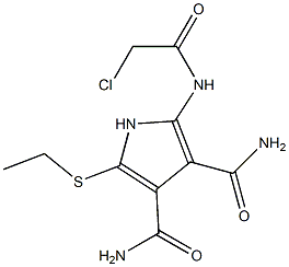 2-[(Chloroacetyl)amino]-5-[ethylthio]-1H-pyrrole-3,4-dicarboxamide Structure