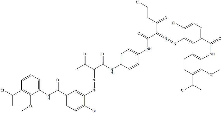 3,3'-[2-(Chloromethyl)-1,4-phenylenebis[iminocarbonyl(acetylmethylene)azo]]bis[N-[3-(1-chloroethyl)-2-methoxyphenyl]-4-chlorobenzamide]