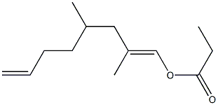 Propionic acid 2,4-dimethyl-1,7-octadienyl ester Structure