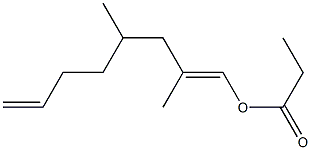 Propionic acid 2,4-dimethyl-1,7-octadienyl ester Struktur